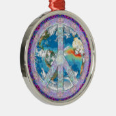 平和-共存して下さい メタルオーナメント (右)