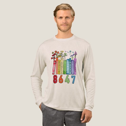 平和,包摂,親切,変化,多様性,ユニ トライブレンドTシャツ (正面全体)