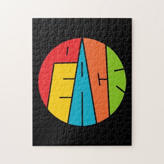 平和-単語の芸術 ジグソーパズル (縦)