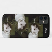 平和、喜び、愛の白い子犬のクリスマス Case-Mate iPhoneケース (裏面(横))