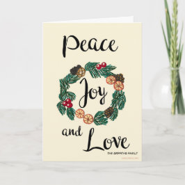 平和、喜び、愛。カスタマイズ可能 シーズンカード