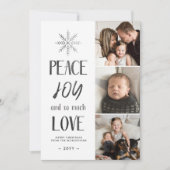 平和、喜び、愛 |テクスチャ付き黒 |写真3 シーズンカード (正面)