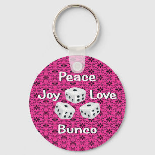 平和、喜び、愛、bunco キーホルダー