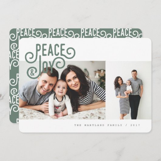 平和+喜び(森の緑) シーズンカード (正面/裏面)