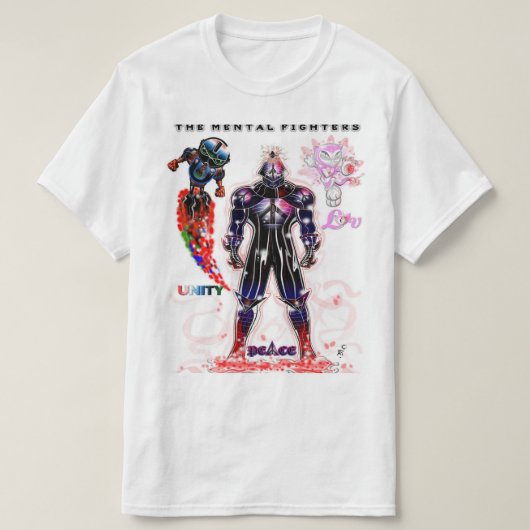 平和・団結・愛 Tシャツ (デザイン正面)