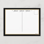 平和!天使 |黒の金ゴールド ポストカード (裏面)