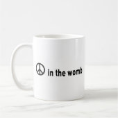 平和: 子宮 コーヒーマグカップ (左)