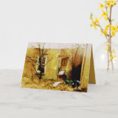 平和、従兄弟 カード (黄色い花)