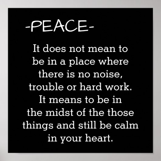 平和 – 意味 – ポスタープリント ポスター (正面)