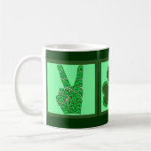平和、愛およびアイルランドビール コーヒーマグカップ (左)