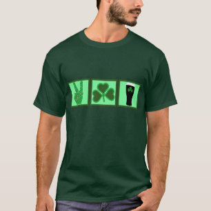 平和、愛およびアイルランドビール Tシャツ