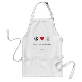 平和、愛およびアボカドのエプロン スタンダードエプロン