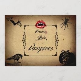 平和、愛および吸血鬼のハローウィンパーティ 招待状