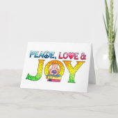 平和、愛および喜びのバースデー・カード シーズンカード (正面)