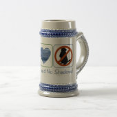 平和、愛および影無し ビールジョッキ (正面右)
