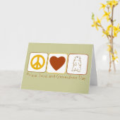 平和、愛および聖燭節 カード (黄色い花)