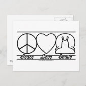 平和 愛とカタツムリ ポストカード (正面/裏面)