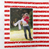 平和 愛と喜び、赤い木と飾り 三つ折りクリスマスカード (内部最初)