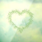 平和、愛の喜びミスタントクリスマスホワイトグリーン ウィンドウサイン (シート3)