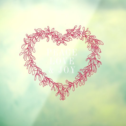 平和、愛の喜びミスタントクリスマスホワイトレッド ウィンドウサイン (シート3)