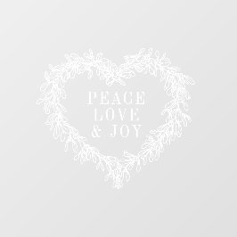 平和、愛の喜びミスタントクリスマスホワイト ウィンドウサイン