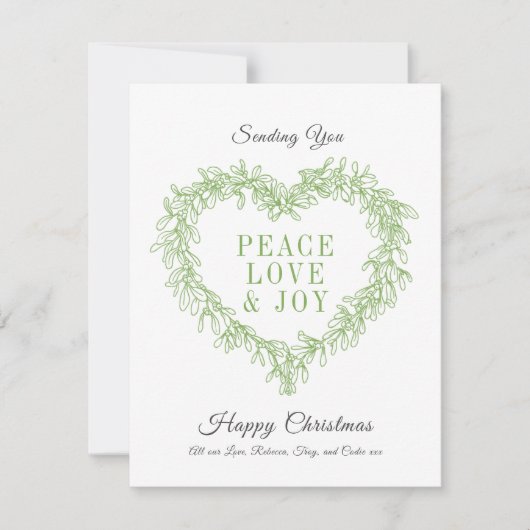 平和、愛の喜び緑のミスタントーハートクリスマス (正面)