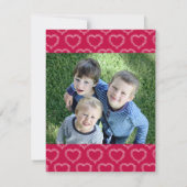 平和、愛の喜び赤いヤドリギのハートクリスマス (裏面)