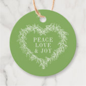 平和、愛の緑のミスタントクリスマスグリーン フェイバータグ (正面)
