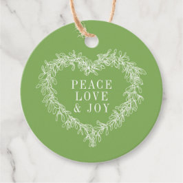 平和、愛の緑のミスタントクリスマスグリーン フェイバータグ