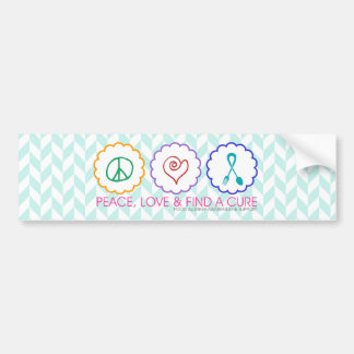 平和、愛は及び治療のバンパーステッカーを見つけます バンパーステッカー