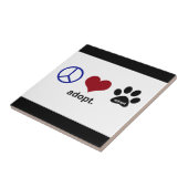 平和、愛は、採用します タイル (側面)