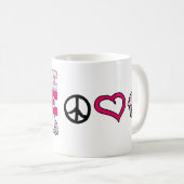 平和、愛及びカップケーキ! マグ (正面右)