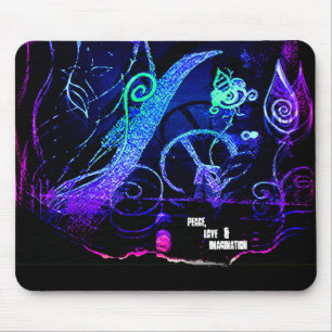平和、愛及び想像のmousepad マウスパッド