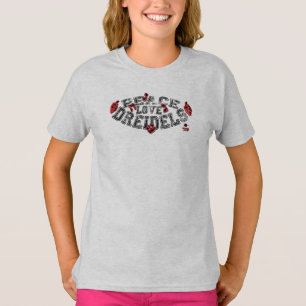 平和、愛及びDreidels Tシャツ