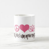 平和、愛及びnamのmyohoのrengeのコーヒー・マグ コーヒーマグカップ (中央)
