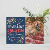 平和 愛 お腹をさする 犬 クリスマス 写真 (スタンド正面)