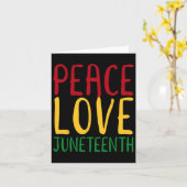 平和 愛 そしてジュンティーン 6月19日 自由の日 カード (黄色い花)