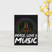 平和 愛 そして 音楽の平和 カード (黄色い花)