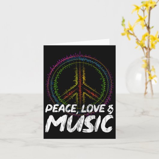 平和 愛 そして 音楽 平和 カード (黄色い花)