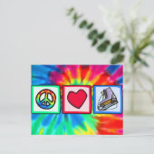 平和、愛、アイススケート ポストカード (スタンド正面)