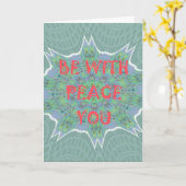 平和、愛、アフリカのプリント:平和があなたと カード (黄色い花)