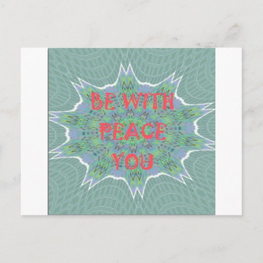 平和、愛、アフリカのプリント:平和があなたと ポストカード (正面)