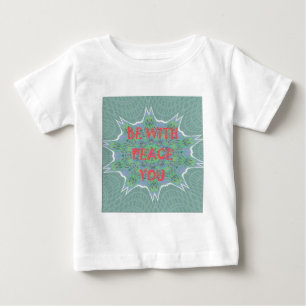 平和、愛、アフリカプリント ベビーTシャツ