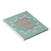 平和、愛、アフリカンプリント：平和があなたと共にありますように ノートパッド (アングル)