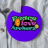 平和、愛、アーチェリー 缶バッジ (インサイチュ)