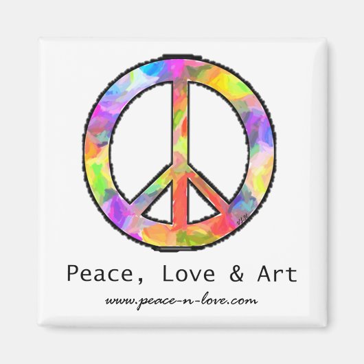 平和・愛・アートマグネット マグネット (正面)