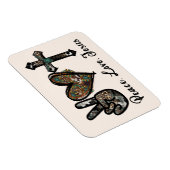 平和、愛、イエス マグネット (右側)