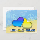 平和。愛.ウクライナポストカード ポストカード (正面/裏面)