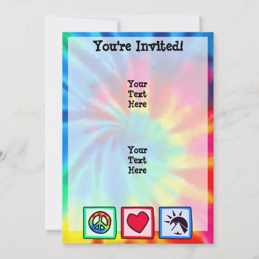 平和、愛、エジプト人 招待状 (正面)