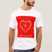平和 愛 オフィスパーティ 感謝 パターン カラフル Tシャツ (正面)